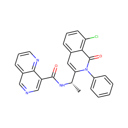 C[C@H](NC(=O)c1cncc2cccnc12)c1cc2cccc(Cl)c2c(=O)n1-c1ccccc1 ZINC000205658240