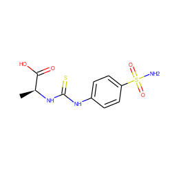 C[C@H](NC(=S)Nc1ccc(S(N)(=O)=O)cc1)C(=O)O ZINC000013584090