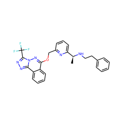 C[C@H](NCCc1ccccc1)c1cccc(COc2nn3c(C(F)(F)F)nnc3c3ccccc23)n1 ZINC000026489026