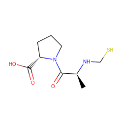 C[C@H](NCS)C(=O)N1CCC[C@H]1C(=O)O ZINC000027893340