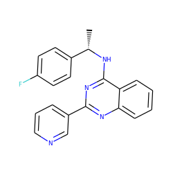 C[C@H](Nc1nc(-c2cccnc2)nc2ccccc12)c1ccc(F)cc1 ZINC000003429305