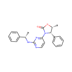 C[C@H](Nc1nccc(N2C(=O)O[C@H](C)[C@@H]2c2ccccc2)n1)c1ccccc1 ZINC000142049089