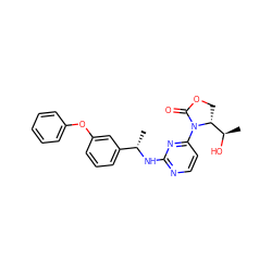 C[C@H](Nc1nccc(N2C(=O)OC[C@@H]2[C@@H](C)O)n1)c1cccc(Oc2ccccc2)c1 ZINC000226134143