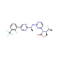 C[C@H](Nc1nccc(N2C(=O)OC[C@@H]2[C@H](C)F)n1)c1ncc(-c2cccc(C(F)(F)F)c2F)cn1 ZINC000226138754