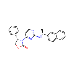 C[C@H](Nc1nccc(N2C(=O)OC[C@@H]2c2ccccc2)n1)c1ccc2ccccc2c1 ZINC000142051623