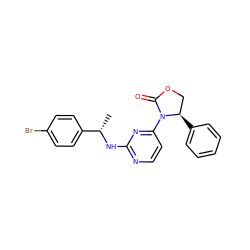 C[C@H](Nc1nccc(N2C(=O)OC[C@H]2c2ccccc2)n1)c1ccc(Br)cc1 ZINC000142129969