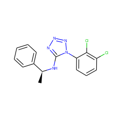 C[C@H](Nc1nnnn1-c1cccc(Cl)c1Cl)c1ccccc1 ZINC000071334191