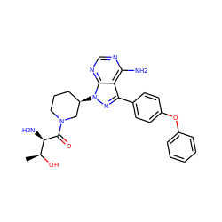 C[C@H](O)[C@@H](N)C(=O)N1CCC[C@@H](n2nc(-c3ccc(Oc4ccccc4)cc3)c3c(N)ncnc32)C1 ZINC000653788953