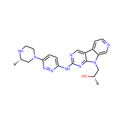 C[C@H](O)Cn1c2cnccc2c2cnc(Nc3ccc(N4CCN[C@@H](C)C4)nn3)nc21 ZINC000169706860