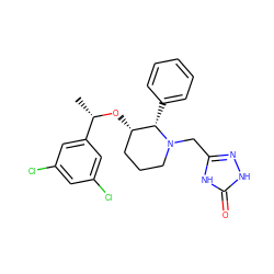 C[C@H](O[C@H]1CCCN(Cc2n[nH]c(=O)[nH]2)[C@H]1c1ccccc1)c1cc(Cl)cc(Cl)c1 ZINC000026816472