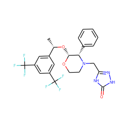 C[C@H](O[C@H]1OCCN(Cc2n[nH]c(=O)[nH]2)[C@H]1c1ccccc1)c1cc(C(F)(F)F)cc(C(F)(F)F)c1 ZINC000013781979