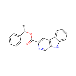 C[C@H](OC(=O)c1cc2c(cn1)[nH]c1ccccc12)c1ccccc1 ZINC000064526640