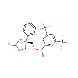 C[C@H](OC[C@@]1(c2ccccc2)CNC(=O)N1)c1cc(C(F)(F)F)cc(C(F)(F)F)c1 ZINC000028570788