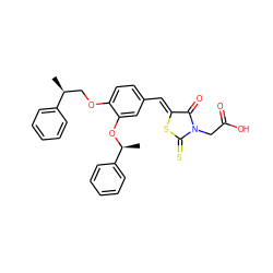 C[C@H](Oc1cc(/C=C2\SC(=S)N(CC(=O)O)C2=O)ccc1OC[C@H](C)c1ccccc1)c1ccccc1 ZINC000028364728