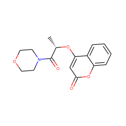 C[C@H](Oc1cc(=O)oc2ccccc12)C(=O)N1CCOCC1 ZINC000095580159