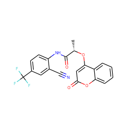 C[C@H](Oc1cc(=O)oc2ccccc12)C(=O)Nc1ccc(C(F)(F)F)cc1C#N ZINC000095576117