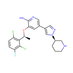 C[C@H](Oc1cc(-c2cnn([C@@H]3CCCNC3)c2)cnc1N)c1c(Cl)ccc(F)c1Cl ZINC000038210762