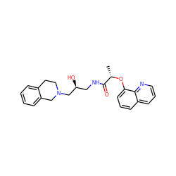 C[C@H](Oc1cccc2cccnc12)C(=O)NC[C@H](O)CN1CCc2ccccc2C1 ZINC000220081093