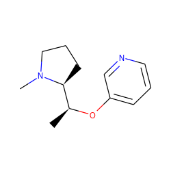 C[C@H](Oc1cccnc1)[C@@H]1CCCN1C ZINC000080498052