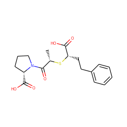 C[C@H](S[C@@H](CCc1ccccc1)C(=O)O)C(=O)N1CCC[C@H]1C(=O)O ZINC000036222680