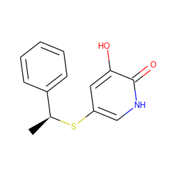 C[C@H](Sc1c[nH]c(=O)c(O)c1)c1ccccc1 ZINC000206398138