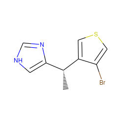 C[C@H](c1c[nH]cn1)c1cscc1Br ZINC000000026619