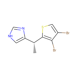 C[C@H](c1c[nH]cn1)c1scc(Br)c1Br ZINC000000022767