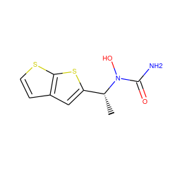 C[C@H](c1cc2ccsc2s1)N(O)C(N)=O ZINC000026146860