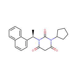 C[C@H](c1cccc2ccccc12)N1C(=O)CC(=O)N(C2CCCC2)C1=O ZINC000101678085