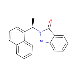 C[C@H](c1cccc2ccccc12)n1[nH]c2ccccc2c1=O ZINC000138045418