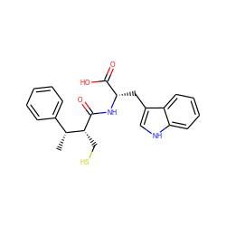 C[C@H](c1ccccc1)[C@@H](CS)C(=O)N[C@@H](Cc1c[nH]c2ccccc12)C(=O)O ZINC000013472964