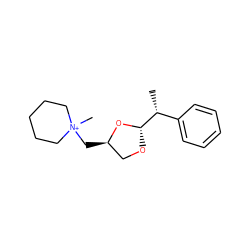 C[C@H](c1ccccc1)[C@@H]1OC[C@@H](C[N+]2(C)CCCCC2)O1 ZINC000003638826