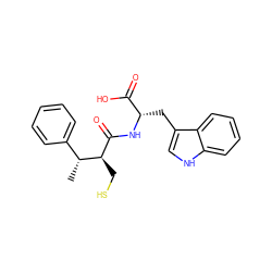 C[C@H](c1ccccc1)[C@H](CS)C(=O)N[C@@H](Cc1c[nH]c2ccccc12)C(=O)O ZINC000013472966