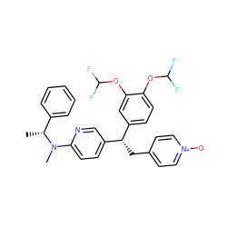 C[C@H](c1ccccc1)N(C)c1ccc([C@@H](Cc2cc[n+]([O-])cc2)c2ccc(OC(F)F)c(OC(F)F)c2)cn1 ZINC000027858988