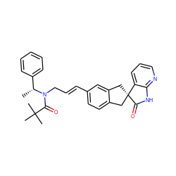 C[C@H](c1ccccc1)N(C/C=C/c1ccc2c(c1)C[C@@]1(C2)C(=O)Nc2ncccc21)C(=O)C(C)(C)C ZINC000103234770