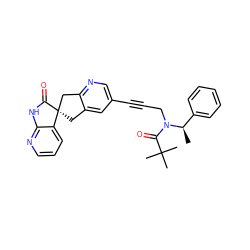 C[C@H](c1ccccc1)N(CC#Cc1cnc2c(c1)C[C@@]1(C2)C(=O)Nc2ncccc21)C(=O)C(C)(C)C ZINC000103235576