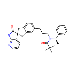 C[C@H](c1ccccc1)N(CCCc1ccc2c(c1)C[C@@]1(C2)C(=O)Nc2ncccc21)C(=O)C(C)(C)C ZINC000103235583