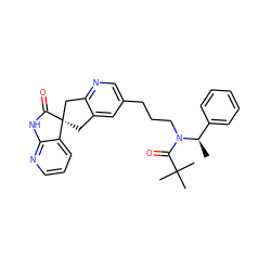 C[C@H](c1ccccc1)N(CCCc1cnc2c(c1)C[C@@]1(C2)C(=O)Nc2ncccc21)C(=O)C(C)(C)C ZINC000103235589