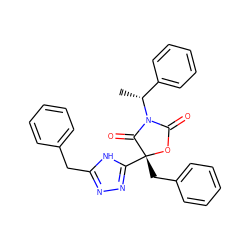 C[C@H](c1ccccc1)N1C(=O)O[C@](Cc2ccccc2)(c2nnc(Cc3ccccc3)[nH]2)C1=O ZINC000169311888