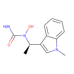 C[C@H](c1cn(C)c2ccccc12)N(O)C(N)=O ZINC000013762768