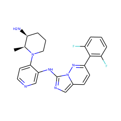 C[C@H]1[C@@H](N)CCCN1c1ccncc1Nc1ncc2ccc(-c3c(F)cccc3F)nn12 ZINC000142912568