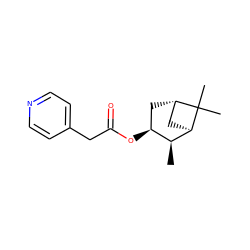 C[C@H]1[C@@H](OC(=O)Cc2ccncc2)C[C@H]2C[C@H]1C2(C)C ZINC000100036685