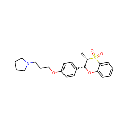 C[C@H]1[C@@H](c2ccc(OCCCN3CCCC3)cc2)Oc2ccccc2S1(=O)=O ZINC000043009744