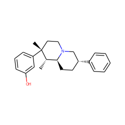 C[C@H]1[C@@H]2CC[C@@H](c3ccccc3)CN2CC[C@@]1(C)c1cccc(O)c1 ZINC000035075191