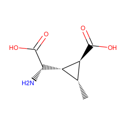 C[C@H]1[C@H](C(=O)O)[C@H]1[C@H](N)C(=O)O ZINC000003994771