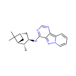 C[C@H]1[C@H](Nc2ncnc3c2nn2ccccc32)C[C@@H]2C[C@H]1C2(C)C ZINC000653733806