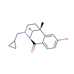 C[C@H]1[C@H]2C(=O)c3ccc(O)cc3[C@@]1(C)CCN2CC1CC1 ZINC000100522254