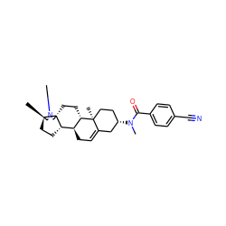 C[C@H]1[C@H]2CC[C@H]3[C@@H]4CC=C5C[C@@H](N(C)C(=O)c6ccc(C#N)cc6)CC[C@]5(C)[C@H]4CC[C@]23CN1C ZINC000035850435