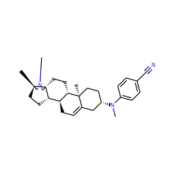 C[C@H]1[C@H]2CC[C@H]3[C@@H]4CC=C5C[C@@H](N(C)c6ccc(C#N)cc6)CC[C@]5(C)[C@H]4CC[C@]23CN1C ZINC000035998206