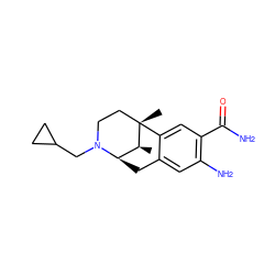 C[C@H]1[C@H]2Cc3cc(N)c(C(N)=O)cc3[C@@]1(C)CCN2CC1CC1 ZINC000101198874